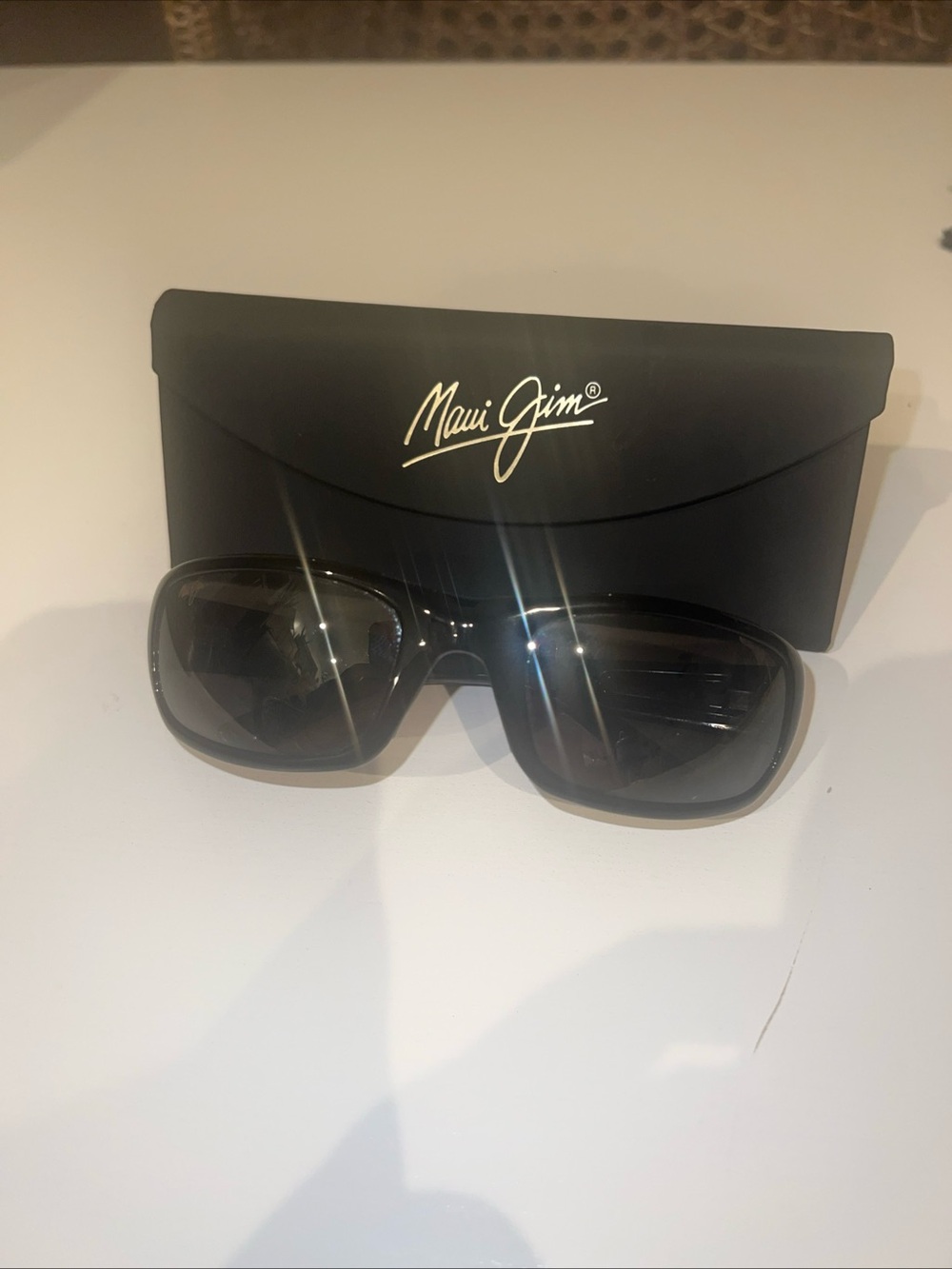 Maui Jim Sunglasses Stingray Black Frame Grey Polarized MJ0103S-001 56-21-125